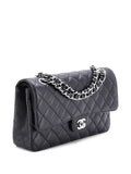 Chanel Pre Owned Classic Double Flap Bag Quilted Caviar Medium Shoulder Bag — Same as shown — Size One Size — Back View