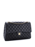 Chanel Pre Owned Xxl Travel Flap Bag Quilted Caviar Small Shoulder Bag — Same as shown — Size One Size — Back View
