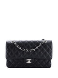 Chanel Pre Owned Classic Double Flap Bag Quilted Caviar Medium Shoulder Bag — Same as shown — Size One Size — Front View