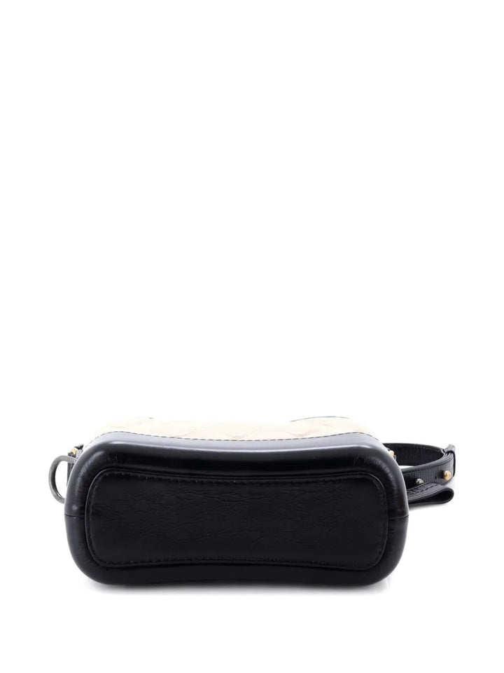 Chanel Pre Owned Bicolor Gabrielle Quilted Aged Calfskin Small Hobo Bag — Same as shown — Size One Size — Top View
