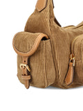 Miu Miu Pocket Corduroy Shoulder Bag — Same as shown — Size One Size — Top View