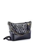 Chanel Pre Owned Gabrielle Chevron Pvc Over Tweed Medium Hobo Bag — Same as shown — Size One Size — Side View