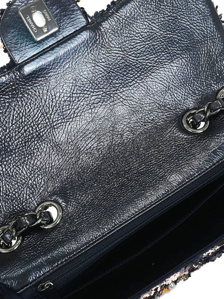 Chanel Pre Owned 2018 2019 Sequin Embellishment Shoulder Bag — Same as shown — Size One Size — Top View