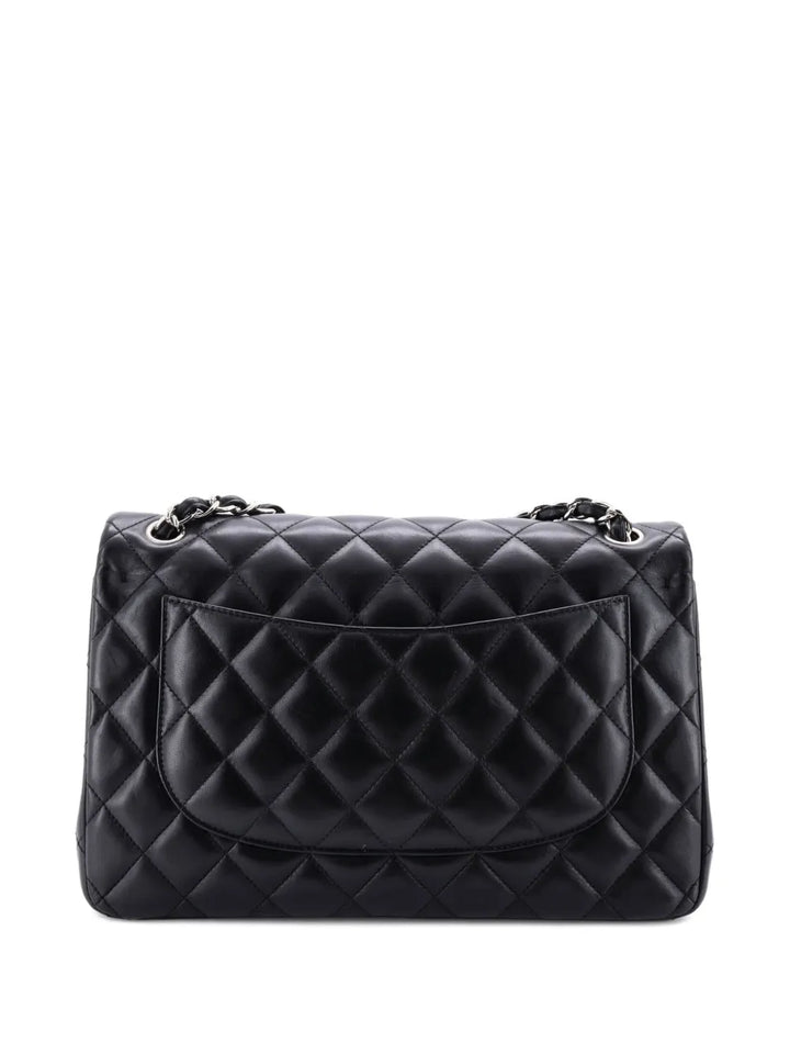 Chanel Pre Owned Classic Double Flap Bag Quilted Lambskin Jumbo Shoulder Bag — Same as shown — Size One Size — Side View