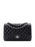 Chanel Pre Owned Classic Double Flap Bag Quilted Lambskin Jumbo Shoulder Bag — Same as shown — Size One Size — Front View