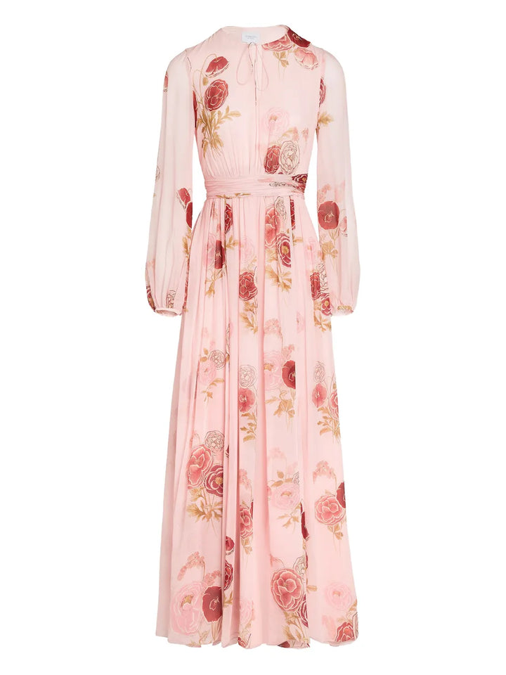 Giambattista Valli Floral Maxi Dress — Pink — Size XS — Front View
