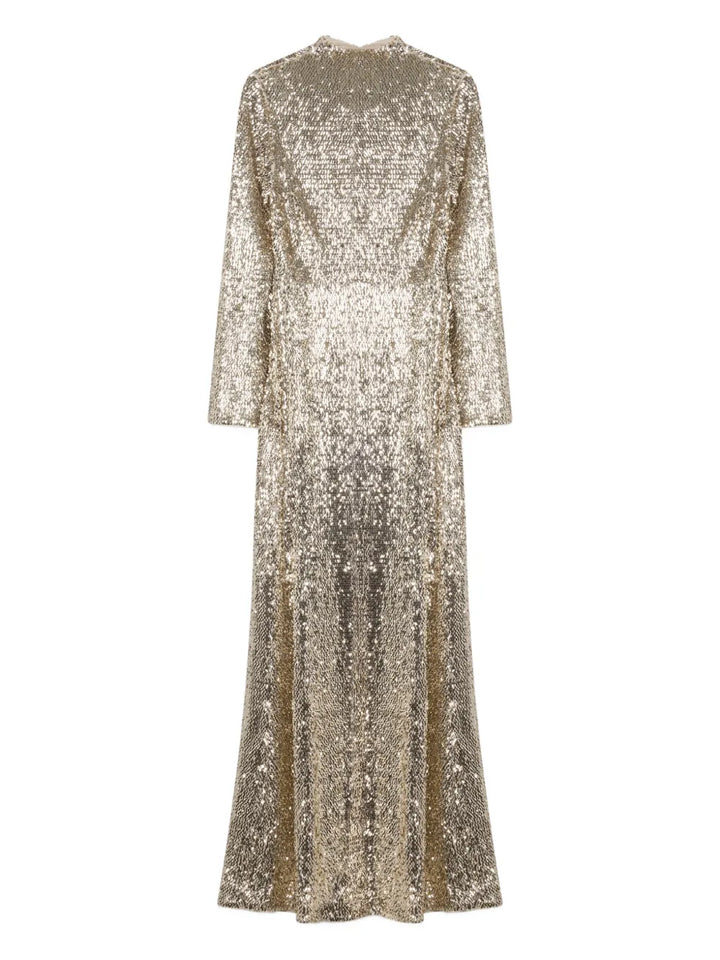 Simkhai Beatrice Maxi Dress — Red/ Gold — Size XXL — Front View