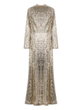 Simkhai Beatrice Maxi Dress — Red/ Gold — Size XXL — Front View