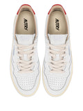 Autry Medalist Low-Tops Leather — White — Size US M 3.5 - US W 5 — Top View
