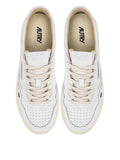 Autry Medalist Low-Tops Leather — White — Size US M 3.5 - US W 5 — Top View