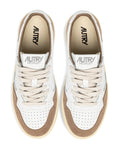Autry Perforated Leather Trainers — White — Size US M 3.5 - US W 5 — Top View