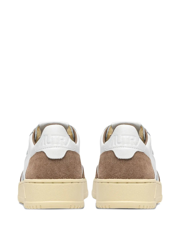 Autry Perforated Leather Trainers — White — Size US M 3.5 - US W 5 — Back View