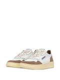 Autry Perforated Leather Trainers — White — Size US M 3.5 - US W 5 — Side View