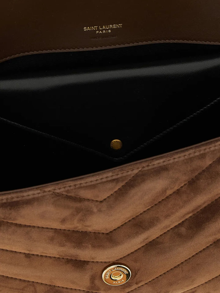 Saint Laurent Medium Lou Lou Quilted Matelasse Shoulder Bag — Same as shown — Size One Size — Top View