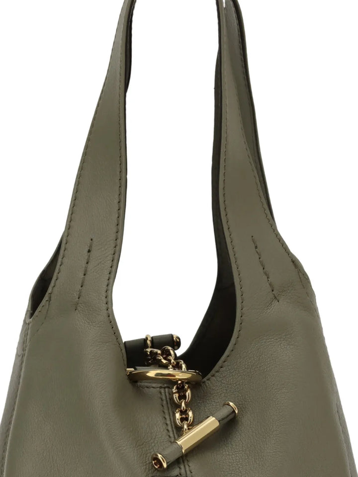 Chloe Small Balloon Logo Patch Shoulder Bag — Same as shown — Size One Size — Top View