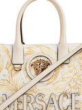 Versace Small La Medusa Printed Canvas Tote Bag — Same as shown — Size One Size — Lifestyle View