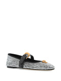 Versace La Medusa Studded Ballet Flats — Black — Size US M 3.5 - US W 5 — Side View