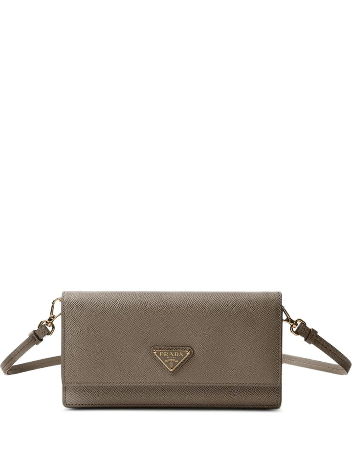 Prada Triangle Logo Leather Mini Bag — Same as shown — Size One Size — Front View