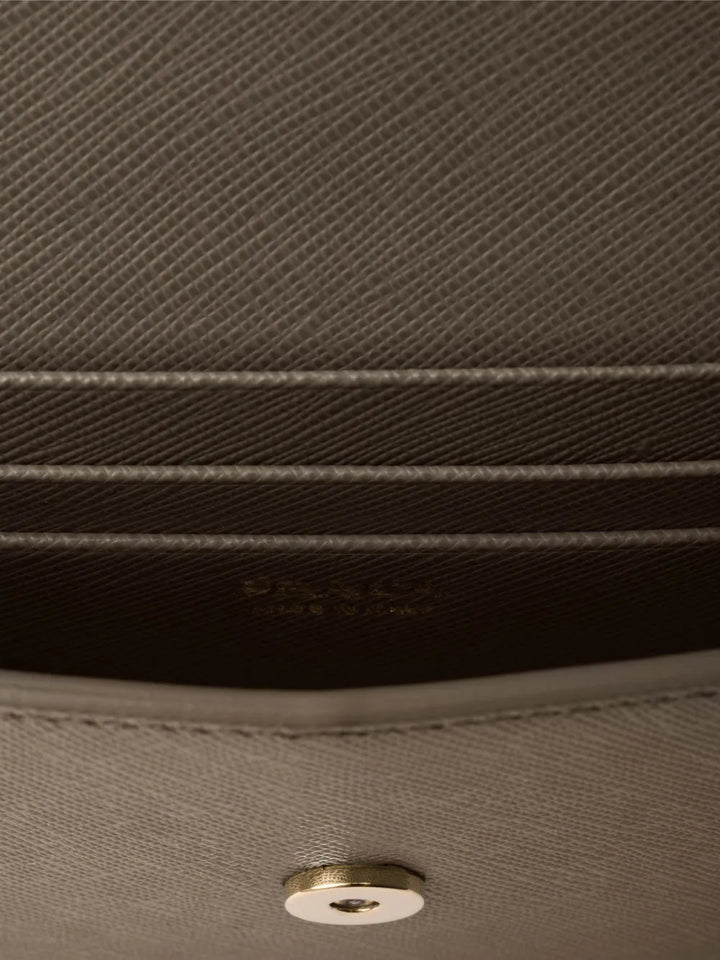 Prada Triangle Logo Leather Mini Bag — Same as shown — Size One Size — Detail View