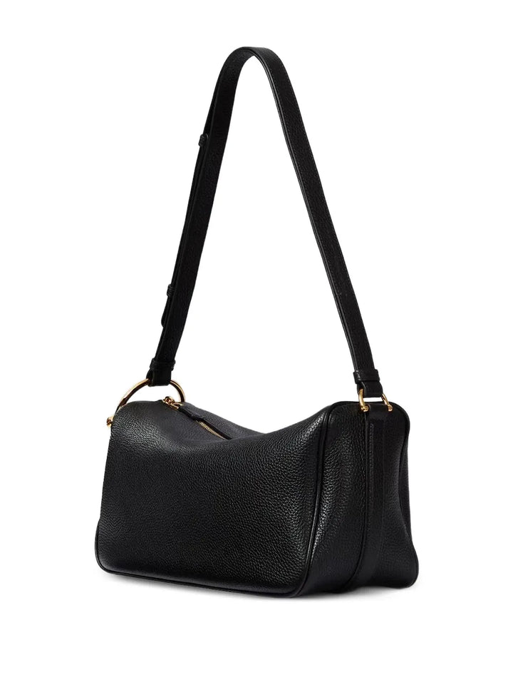 Gucci Medium Half Horsebit Grained Leather Shoulder Bag — Same as shown — Size One Size — Back View