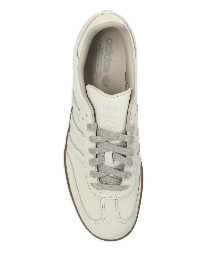 adidas Samba Og Laced Striped Sneakers — White — Size US M 3.5 - US W 5 — Top View