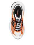 adidas Panelled Sneakers — White, Black / Orange — Size US M 4.5 - US W 6 — Top View
