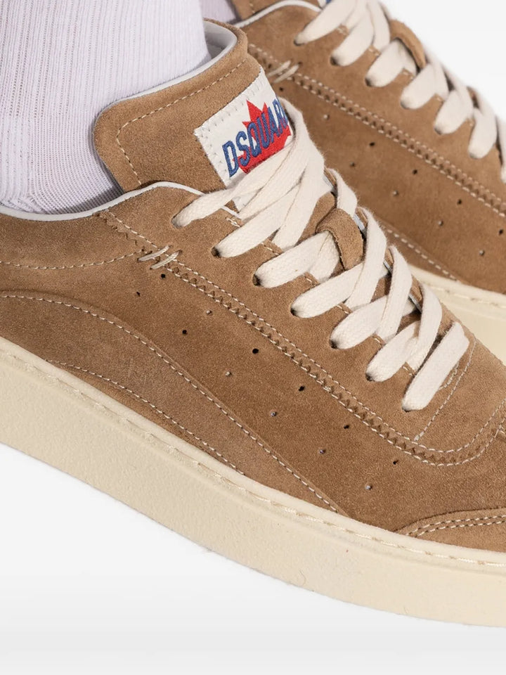 DSQUARED2 Rider Suede Low-Top — Brown — Size US M 3.5 - US W 5 — Detail View