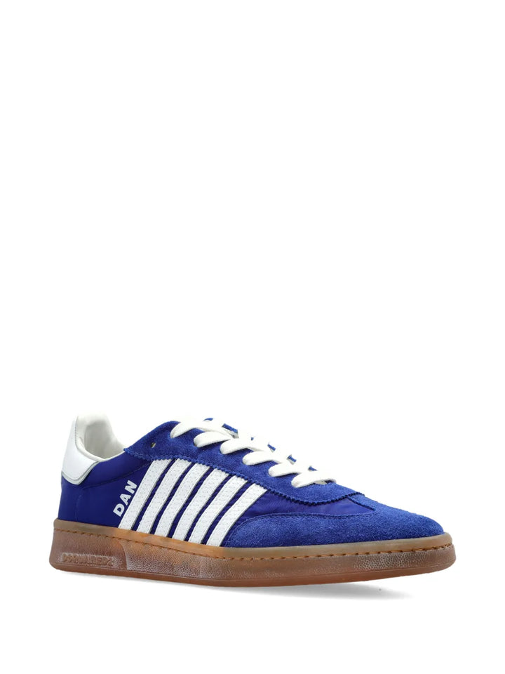 DSQUARED2 Boxer Striped Leather — Blue — Size US M 3.5 - US W 5 — Side View