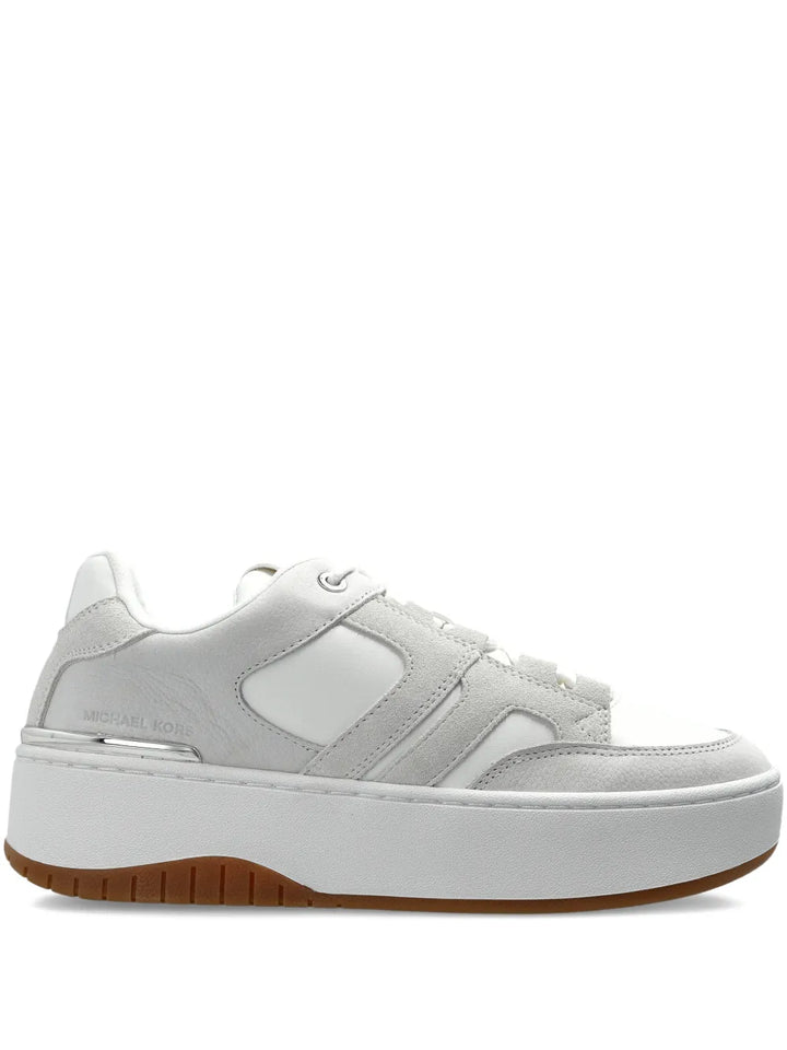 Michael Michael Kors Ryder Panelled Platform Low-Top — Grey — Size US M 3.5 - US W 5 — Front View