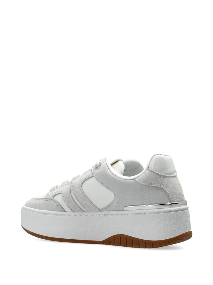 Michael Michael Kors Ryder Panelled Platform Low-Top — Grey — Size US M 3.5 - US W 5 — Back View
