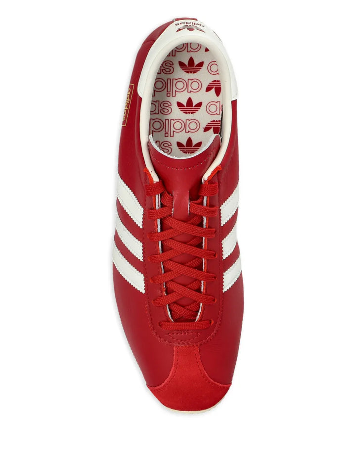 adidas Paris Stripes Lace-Up — Red — Size US M 3.5 - US W 5 — Top View