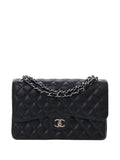 Chanel Pre Owned 2016 2017 Jumbo Classic Caviar Double Flap Shoulder Bag — Same as shown — Size One Size — Front View