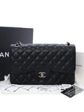 Chanel Pre Owned 2016 2017 Jumbo Classic Caviar Double Flap Shoulder Bag — Same as shown — Size One Size — Side View