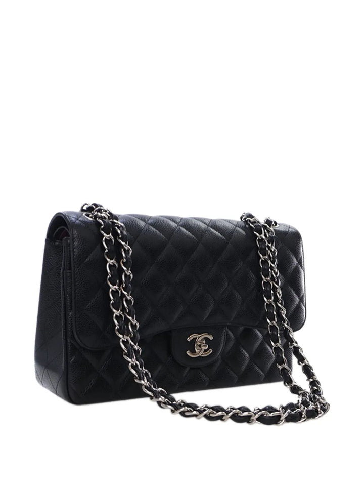 Chanel Pre Owned 2016 2017 Jumbo Classic Caviar Double Flap Shoulder Bag — Same as shown — Size One Size — Top View