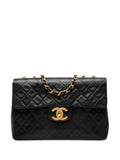 Chanel Pre Owned 1994 1996 Maxi Xl Classic Lambskin Single Flap Shoulder Bag — Same as shown — Size One Size — Front View