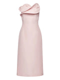 Magda Butrym Ruffled Strapless Dress — Pink — Size XS — Front View