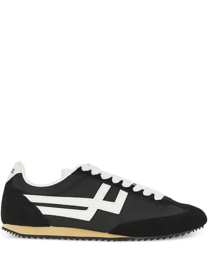 Pro-Keds Racer 77 Logo Stripe Trainers — Black — Size US M 3.5 - US W 5 — Front View