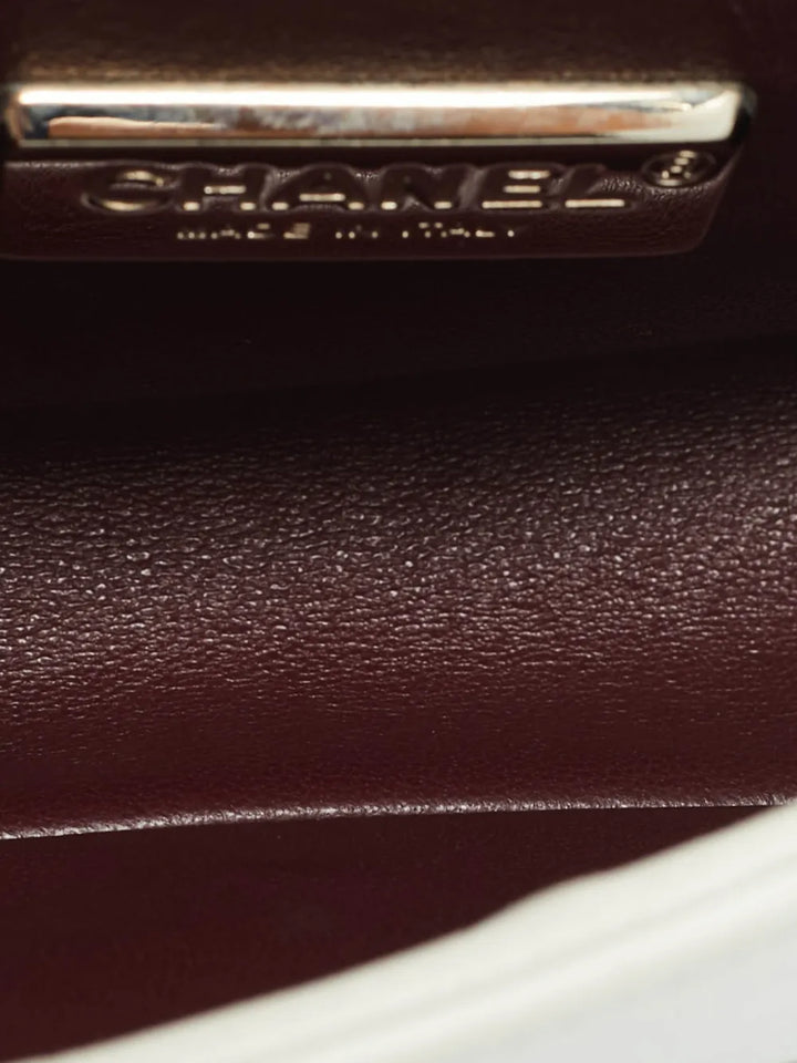 Chanel Pre Owned 2016 2017 Boy Channel Chevron Stitching Leather Shoulder Bag — Same as shown — Size One Size — Top View