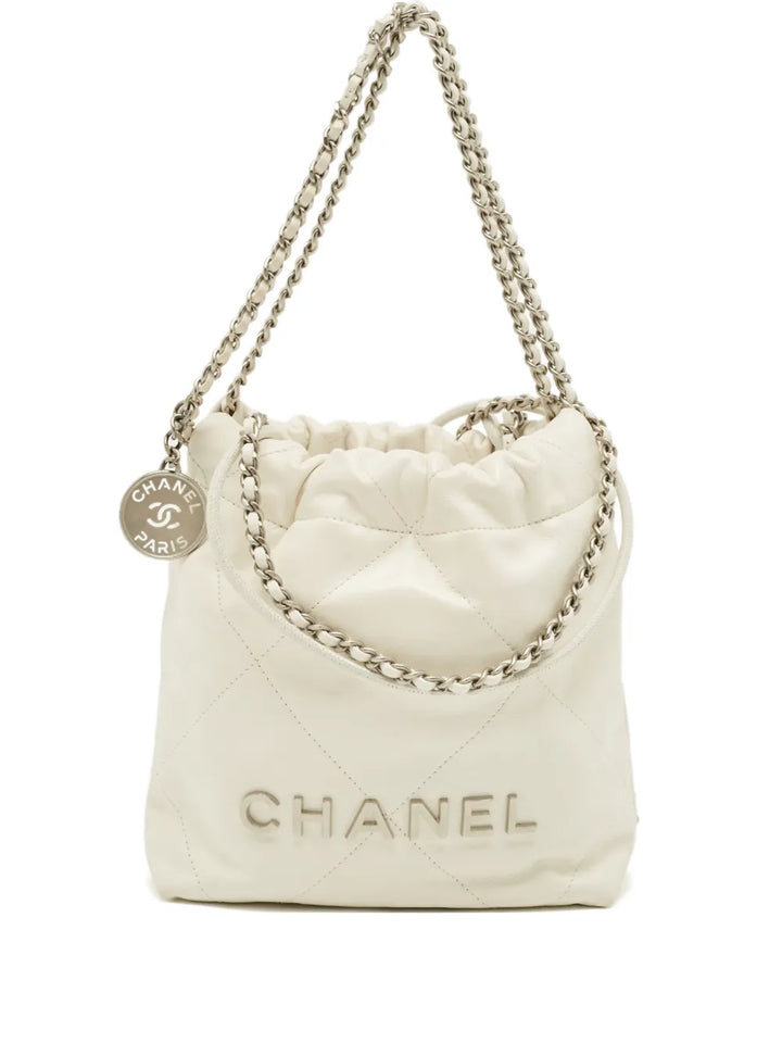 Chanel Pre Owned 22 Mini Quilted Leather Bag — Same as shown — Size One Size — Front View