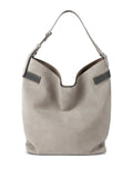 Brunello Cucinelli Monili Detail Suede Tote Bag — Same as shown — Size One Size — Front View
