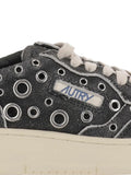 Autry Medalist Low Eyelet-Embellished — Black — Size US M 3.5 - US W 5 — Detail View