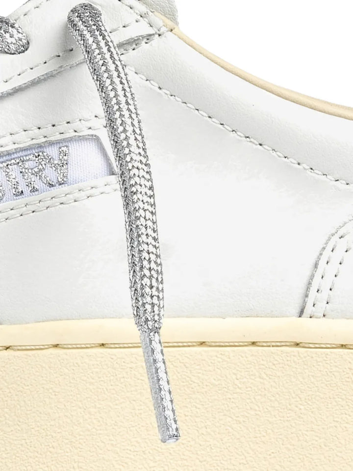 Autry Medalist Platform Leather — White — Size US M 3.5 - US W 5 — Detail View