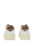 Autry Medalist Low Leopard-Detail — White — Size US M 3.5 - US W 5 — Back View
