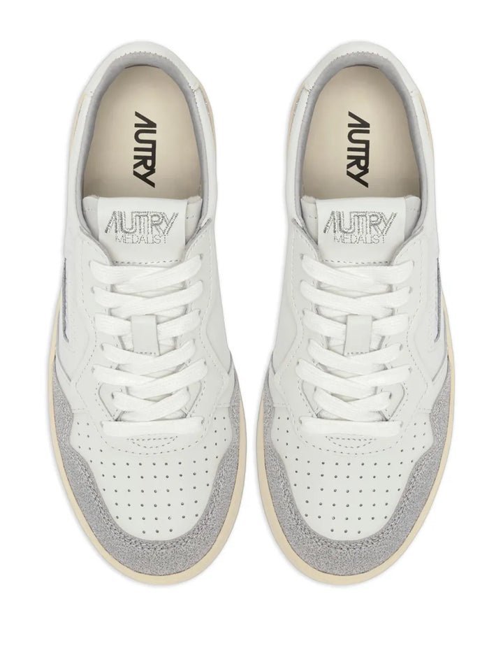 Autry Medalist Low Leather — White — Size US M 3.5 - US W 5 — Top View