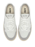 Autry Medalist Low Leather — White — Size US M 3.5 - US W 5 — Top View