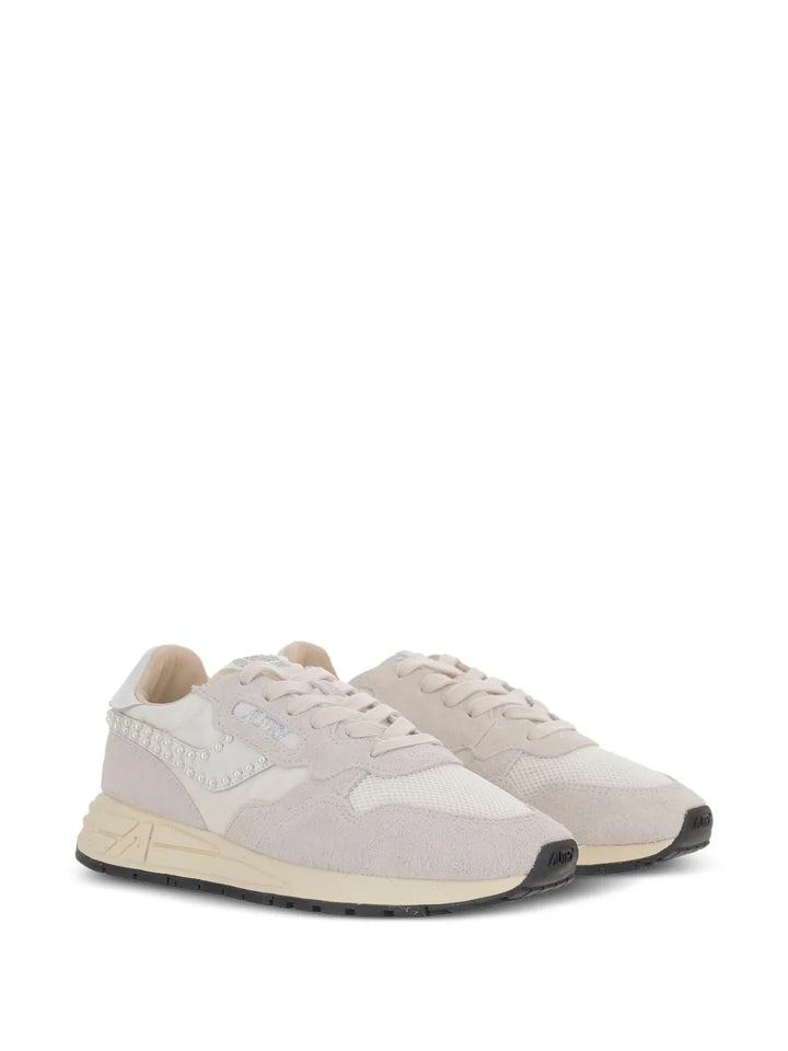 Autry Reelwind Pearl-Embellished — White — Size US M 3.5 - US W 5 — Side View