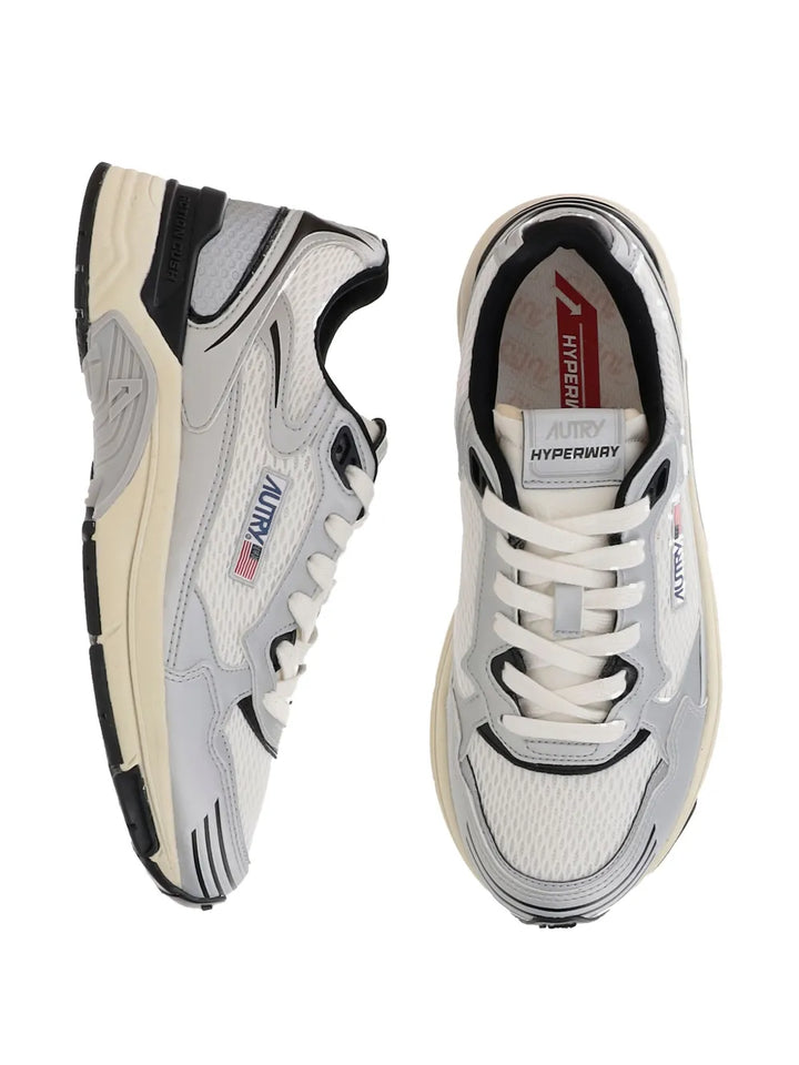 Autry Hyperway Logo-Patch — White — Size US M 3.5 - US W 5 — Top View