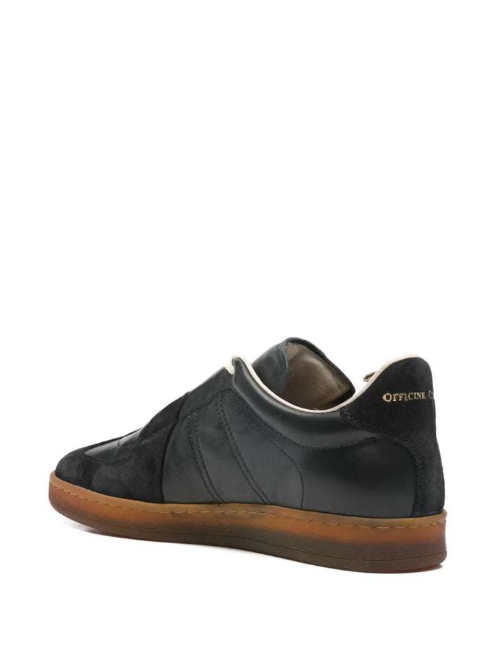 Officine Creative Panelled Lace-Up Low-Top — Black — Size US M 3.5 - US W 5 — Back View