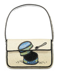 Staud Tommy Beaded Graphic Shoulder Bag — Same as shown — Size One Size — Front View
