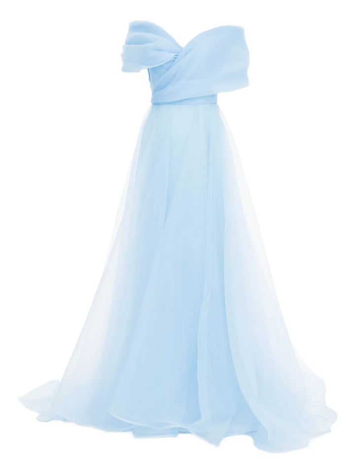 Ana Radu Off Shoulder Gown — Blue/ Red — Size XS — Front View